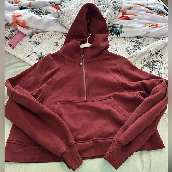 lululemon athletica Tops - Lululemon Athletica Maroon Half-Zip Hoodie